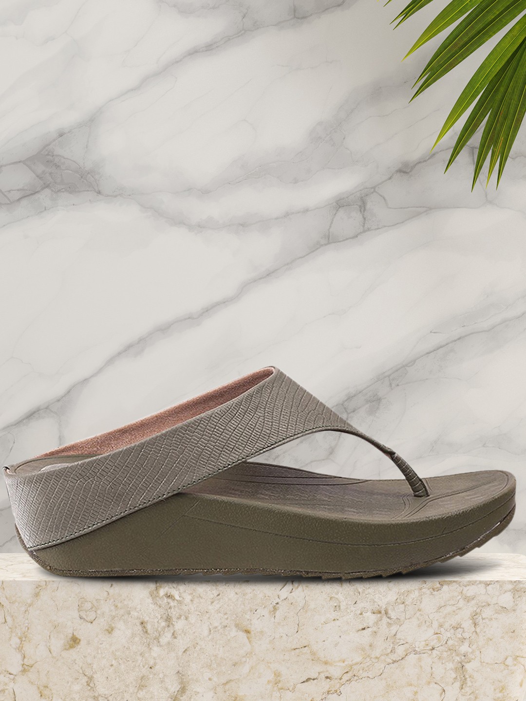 

Metro Women Olive Green Comfort Sandals