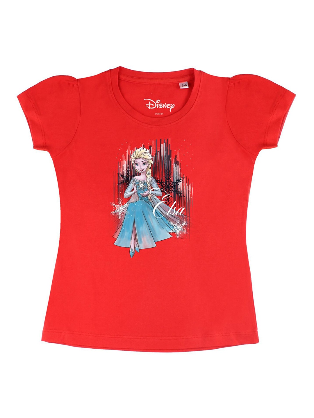 

Disney by Wear Your Mind Girls Red Printed T-shirt