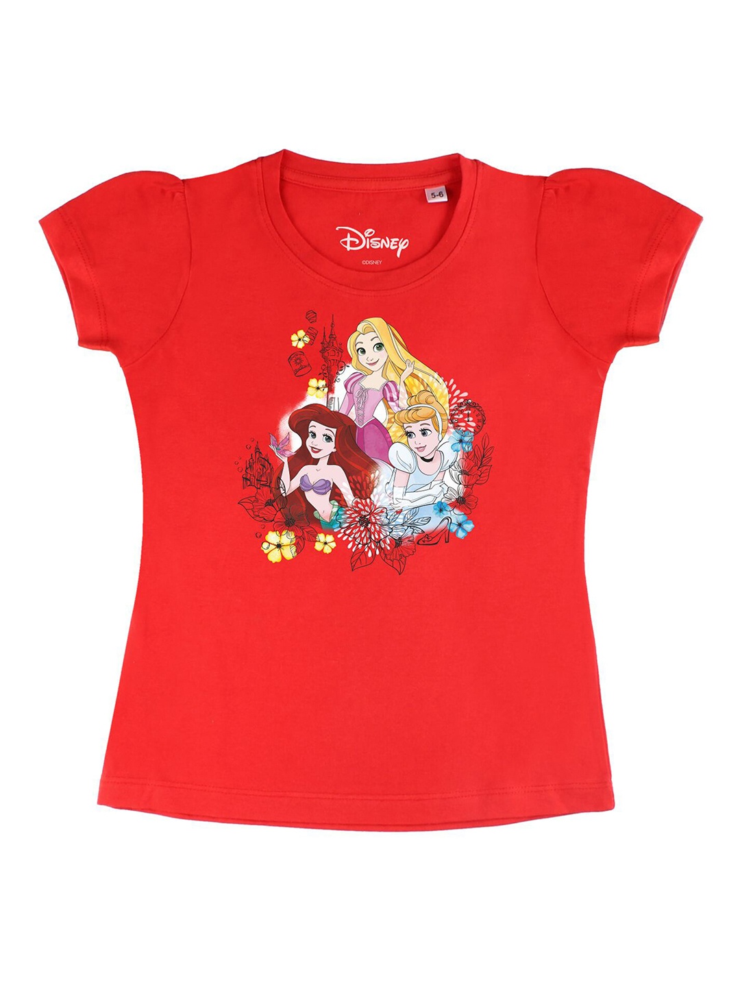 

Disney by Wear Your Mind Girls Red Printed T-shirt