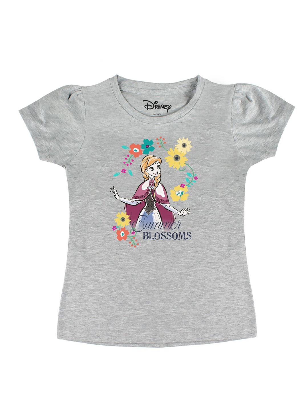 

Disney by Wear Your Mind Girls Grey Printed T-shirt