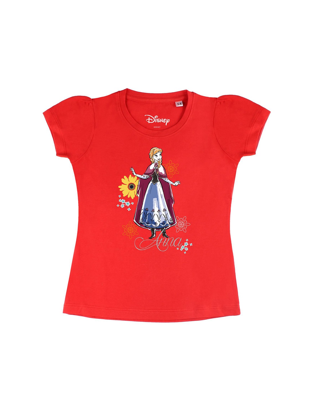 

Disney by Wear Your Mind Girls Red Printed T-shirt