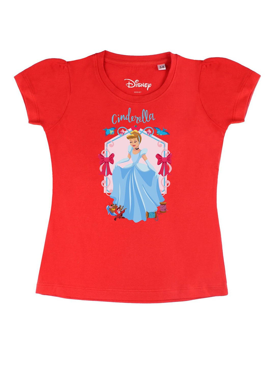 

Disney by Wear Your Mind Girls Red Printed T-shirt