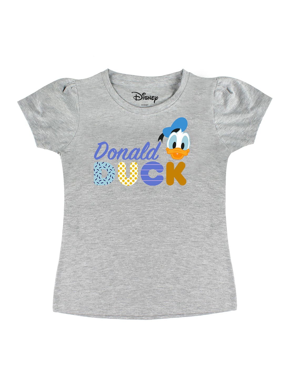 

Disney by Wear Your Mind Girls Grey Printed T-shirt