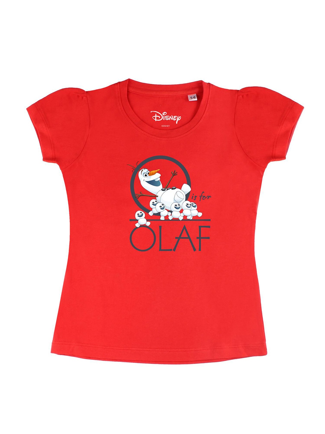 

Disney by Wear Your Mind Girls Red Printed Applique T-shirt