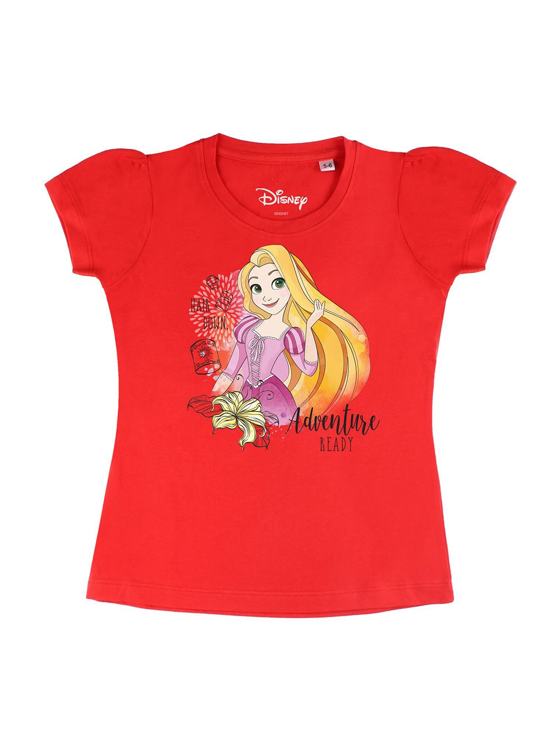 

Disney by Wear Your Mind Girls Red Printed V-Neck T-shirt