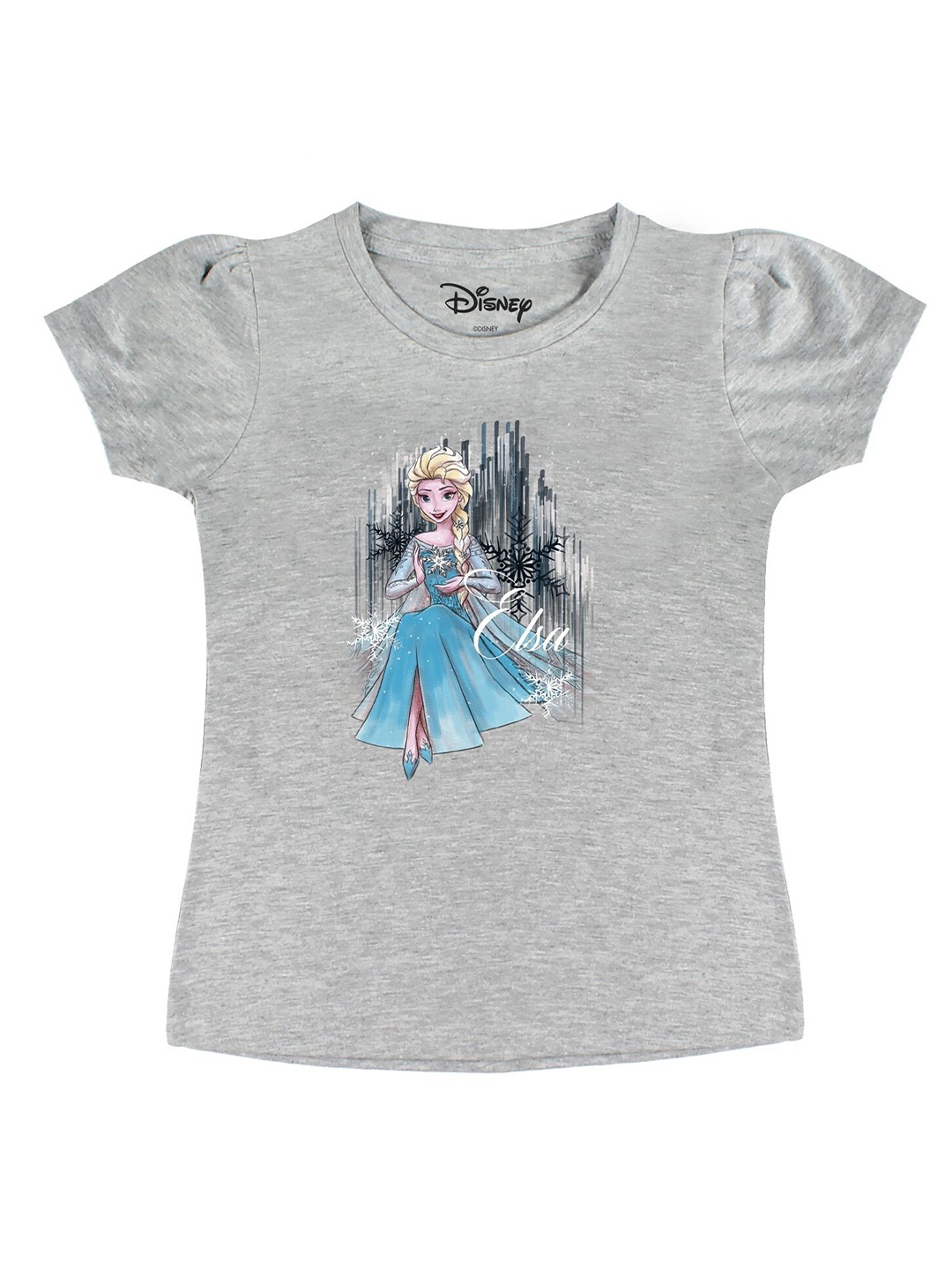 

Disney by Wear Your Mind Girls Grey Printed T-shirt