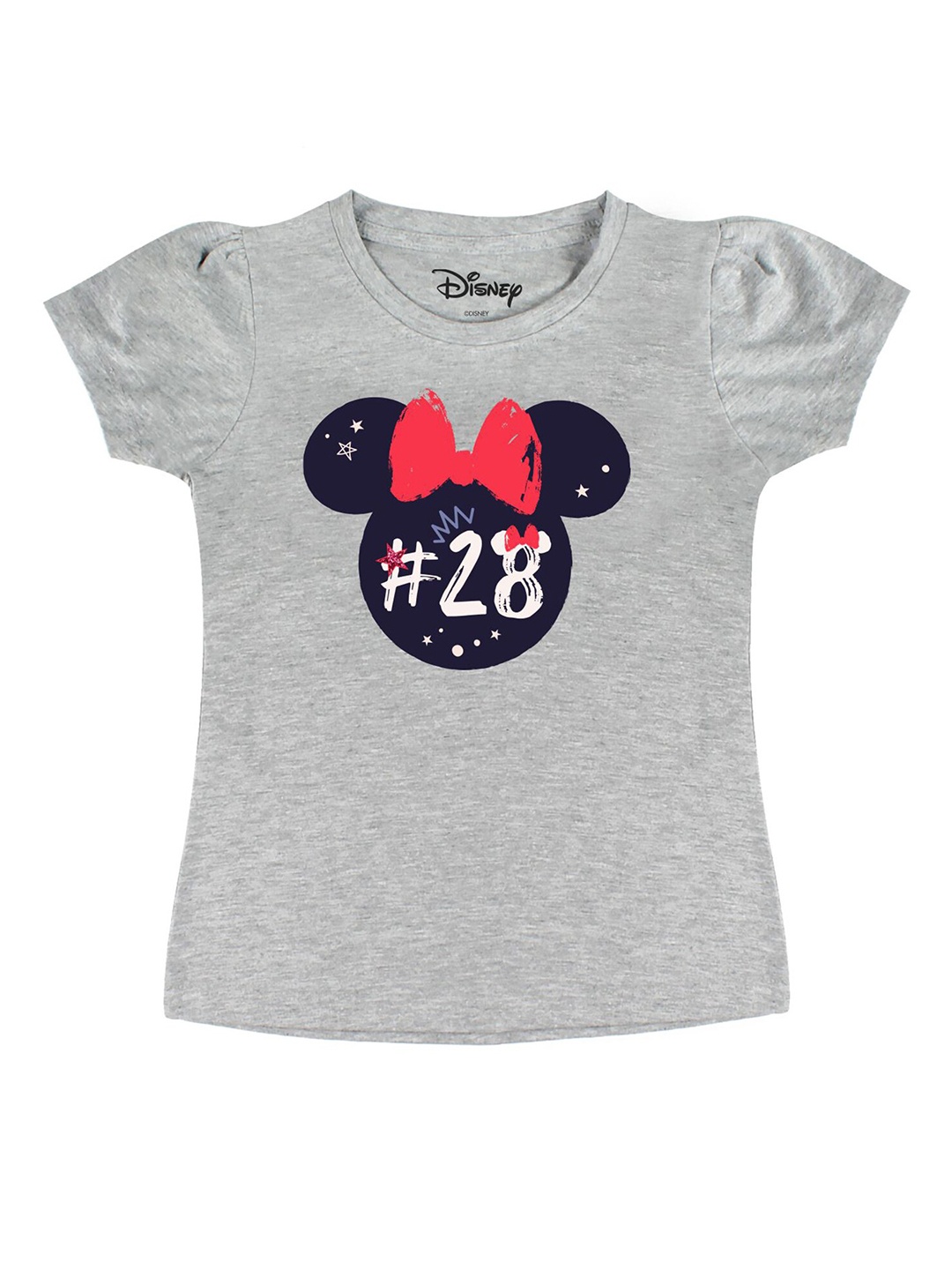 

Disney by Wear Your Mind Girls Grey Typography T-shirt