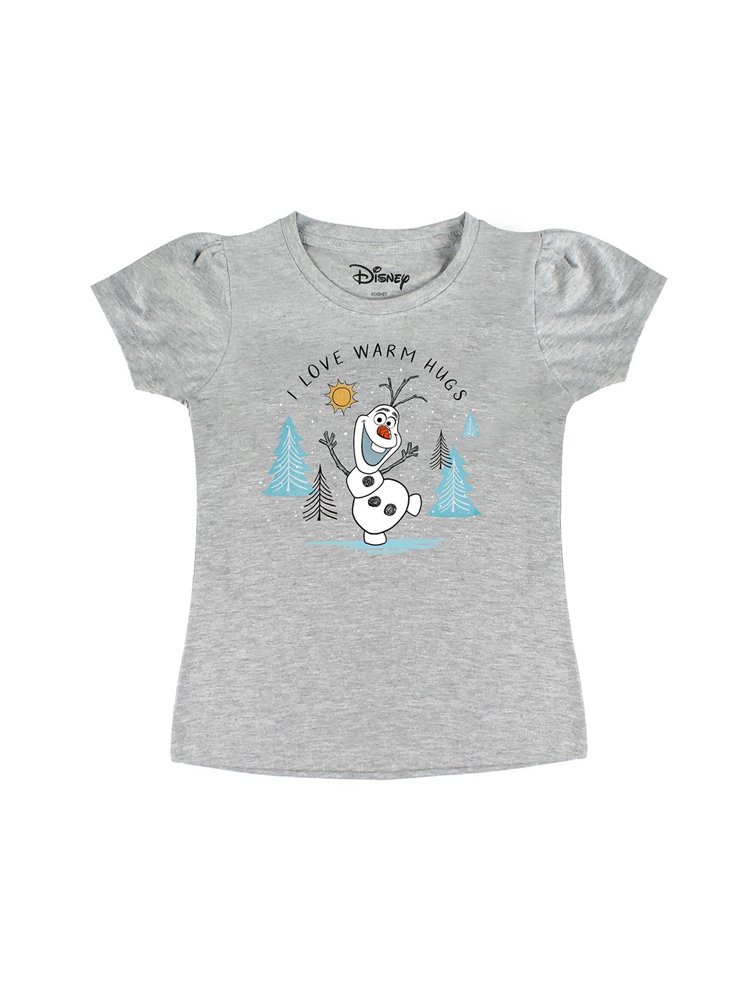 

Disney by Wear Your Mind Girls Grey Printed T-shirt