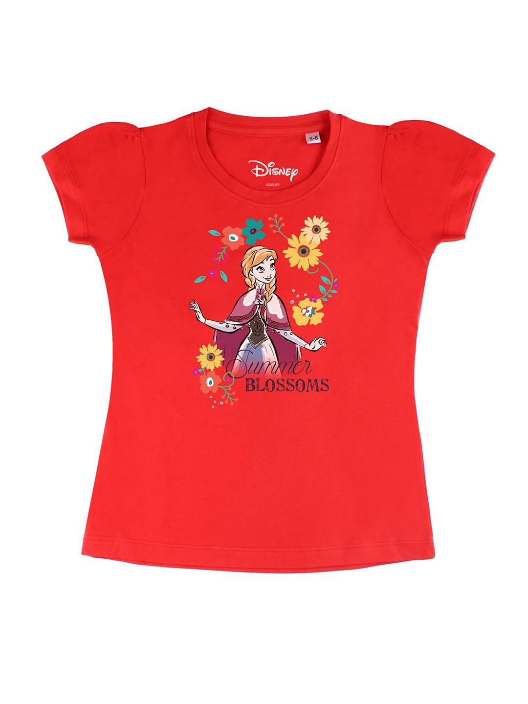 

Disney by Wear Your Mind Girls Red Printed V-Neck T-shirt