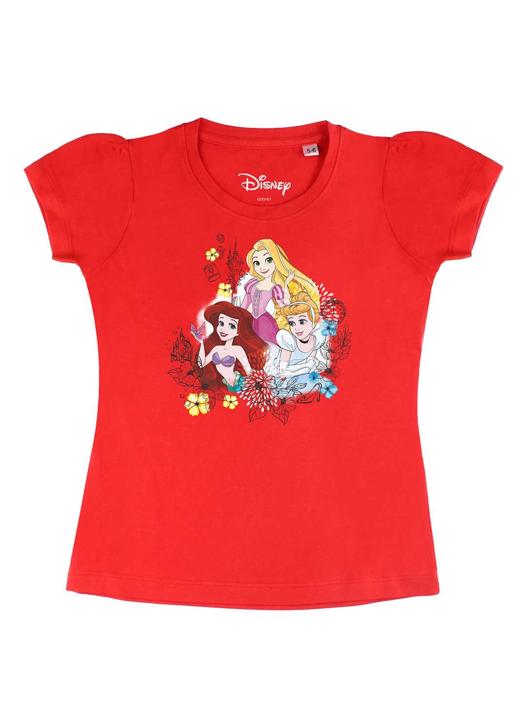 

Disney by Wear Your Mind Girls Red Printed T-shirt