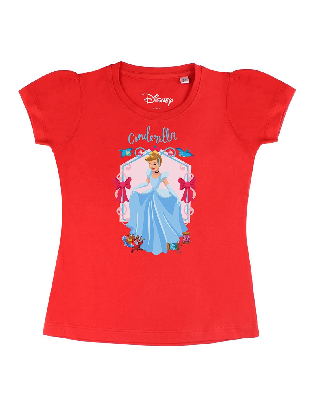 

Disney by Wear Your Mind Girls Red Printed T-shirt