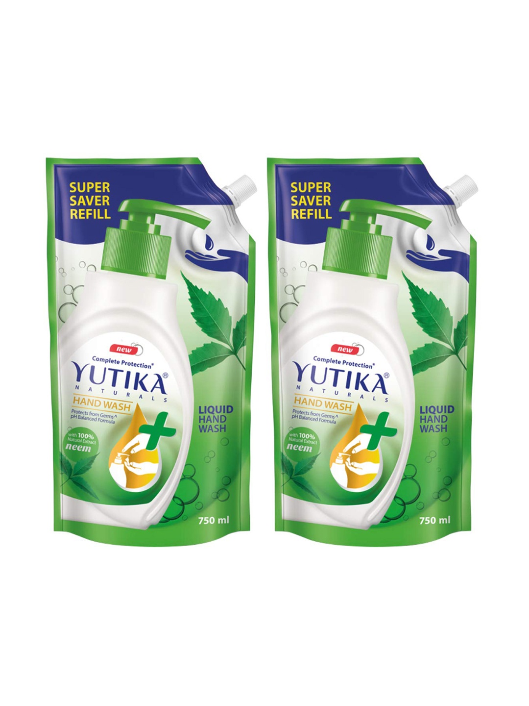 

YUTIKA Pack of 2 Hand Wash Neem 750ml, Green