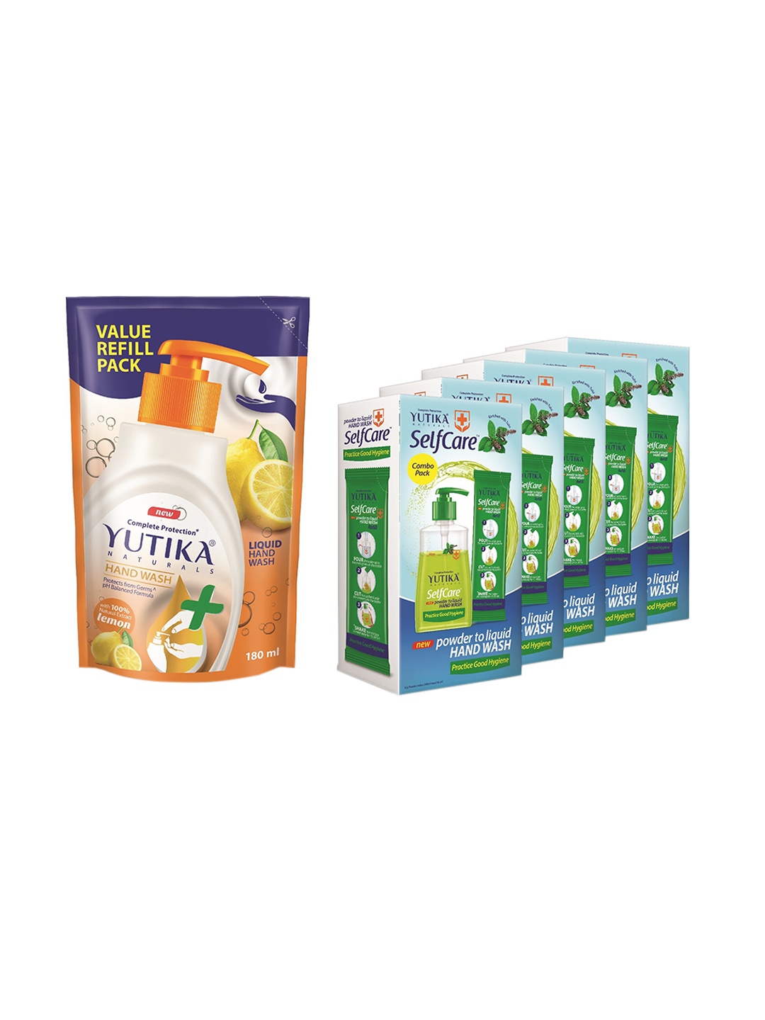 

YUTIKA Unisex Lemon Hand Wash 180ML & 200ML Hand Sanitizer, Yellow