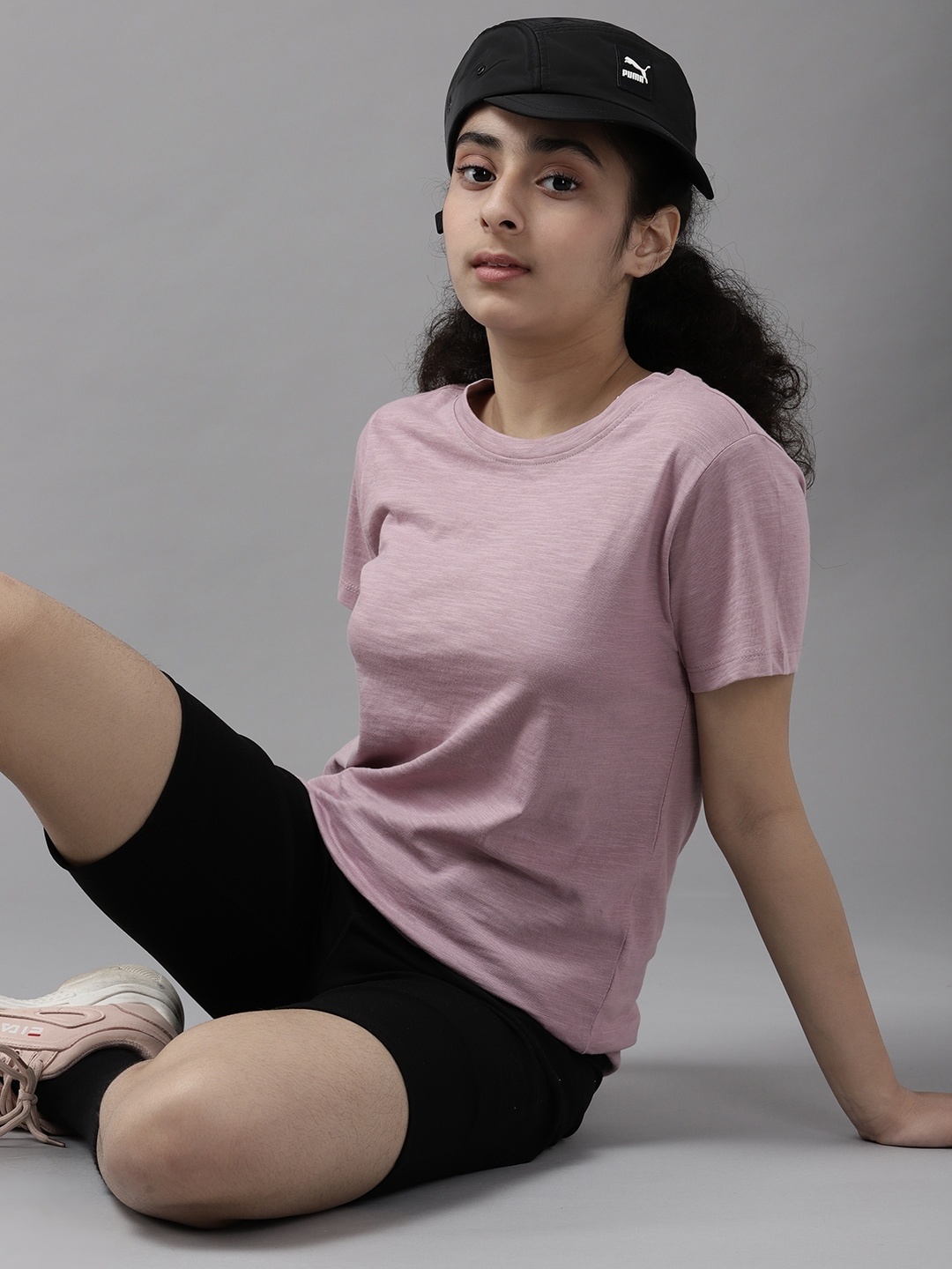

UTH by Roadster Girls Mauve Cotton T-shirt