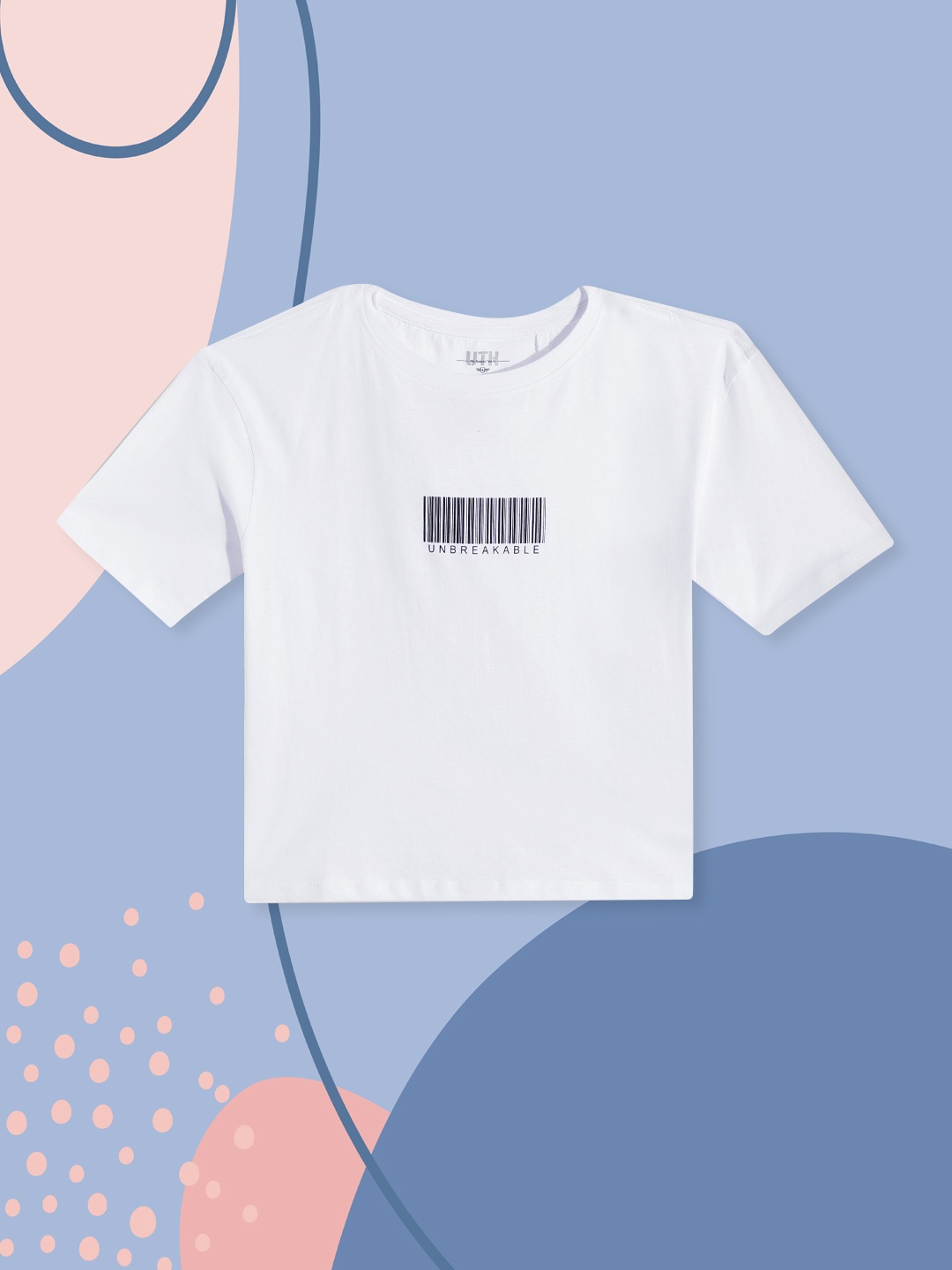 

UTH by Roadster Girls White Pure Cotton T-shirt with Printed Detail