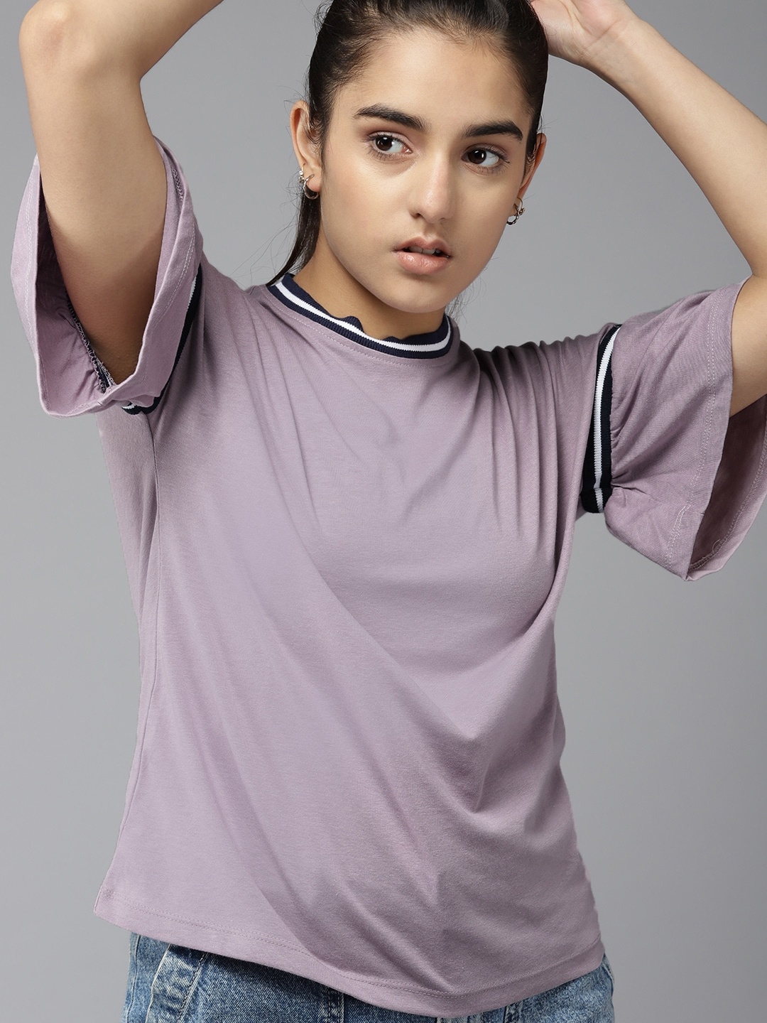 

UTH by Roadster Girls Lavender Solid Top