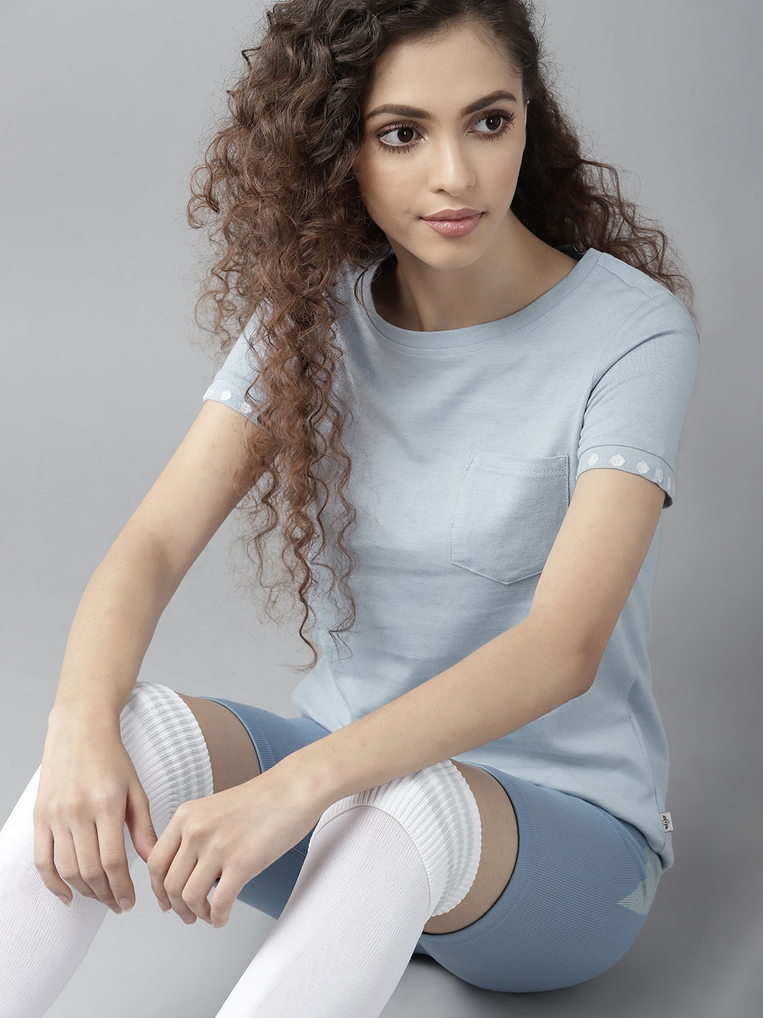 

UTH by Roadster Girls Blue Cotton T-shirt with Pocket