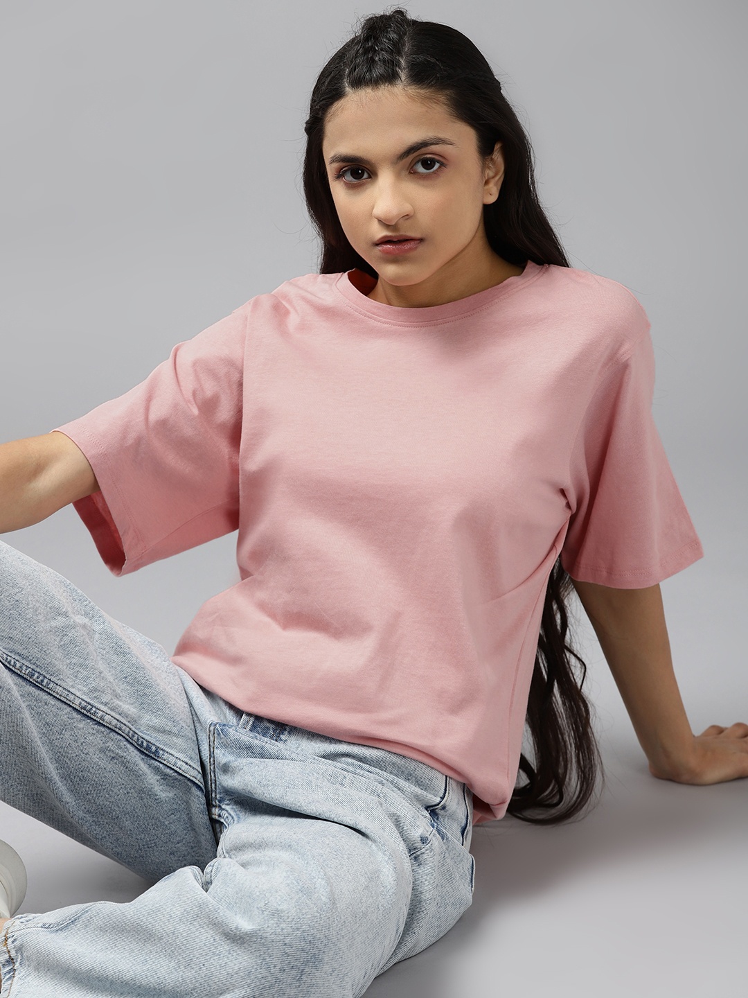 

UTH by Roadster Girls Pink Pure Cotton T-shirt