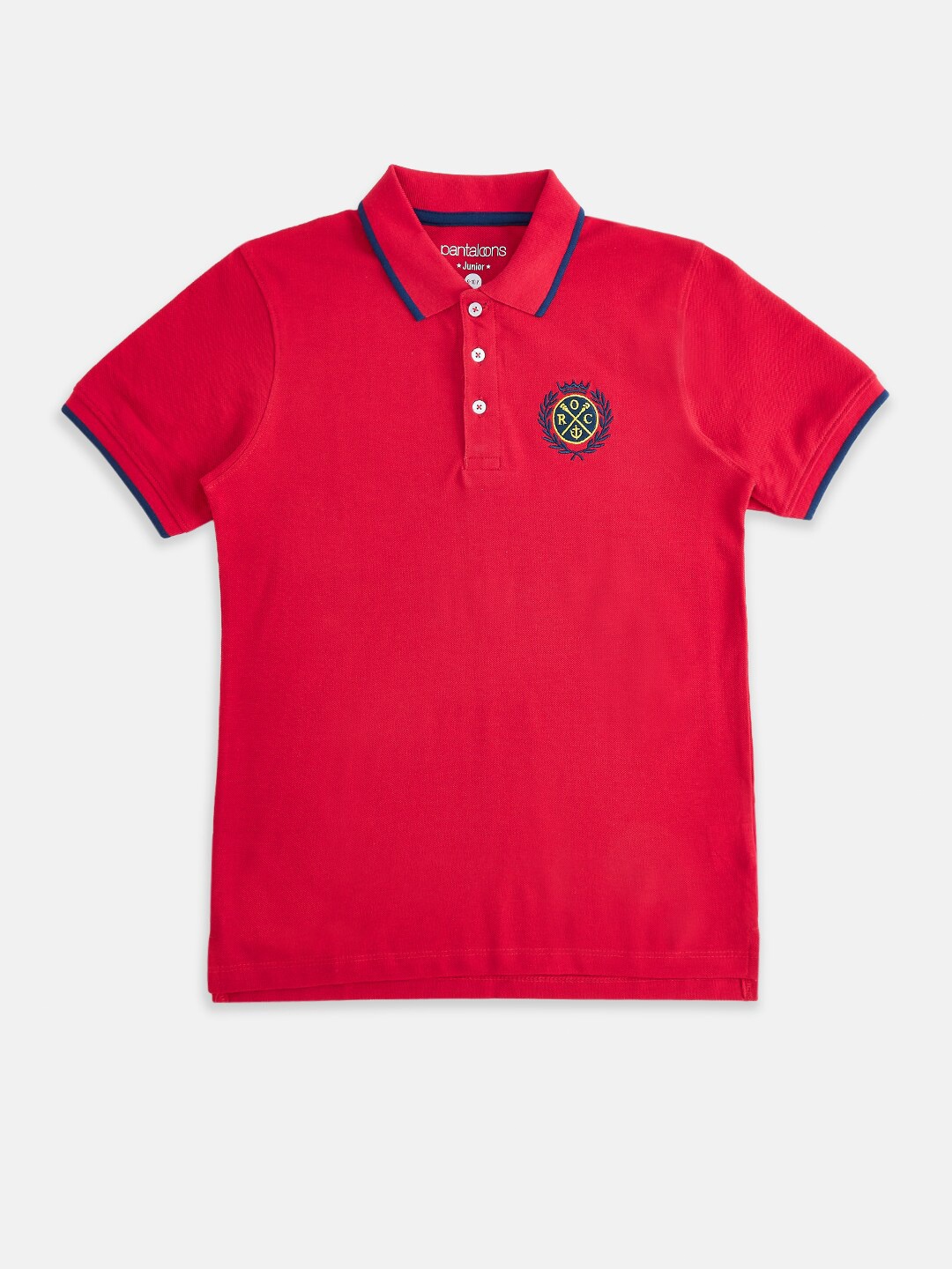

Pantaloons Junior Boys Red Polo Collar T-shirt