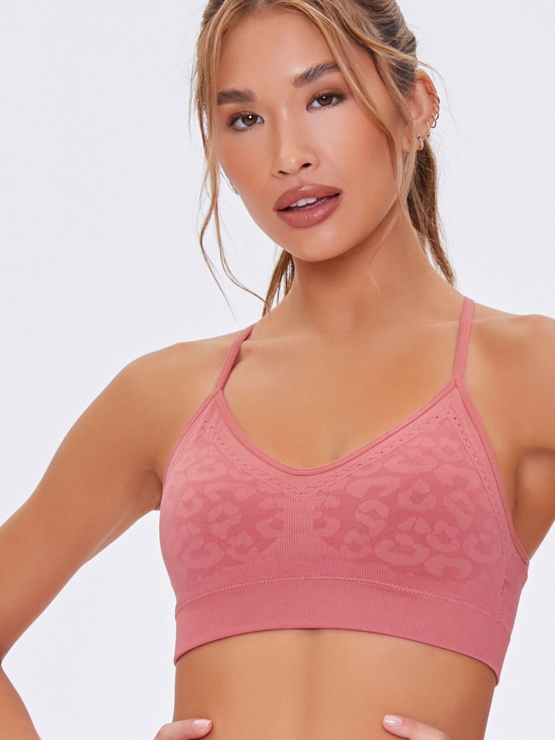 

FOREVER 21 Pink Animal Patterned T-shirt Bra