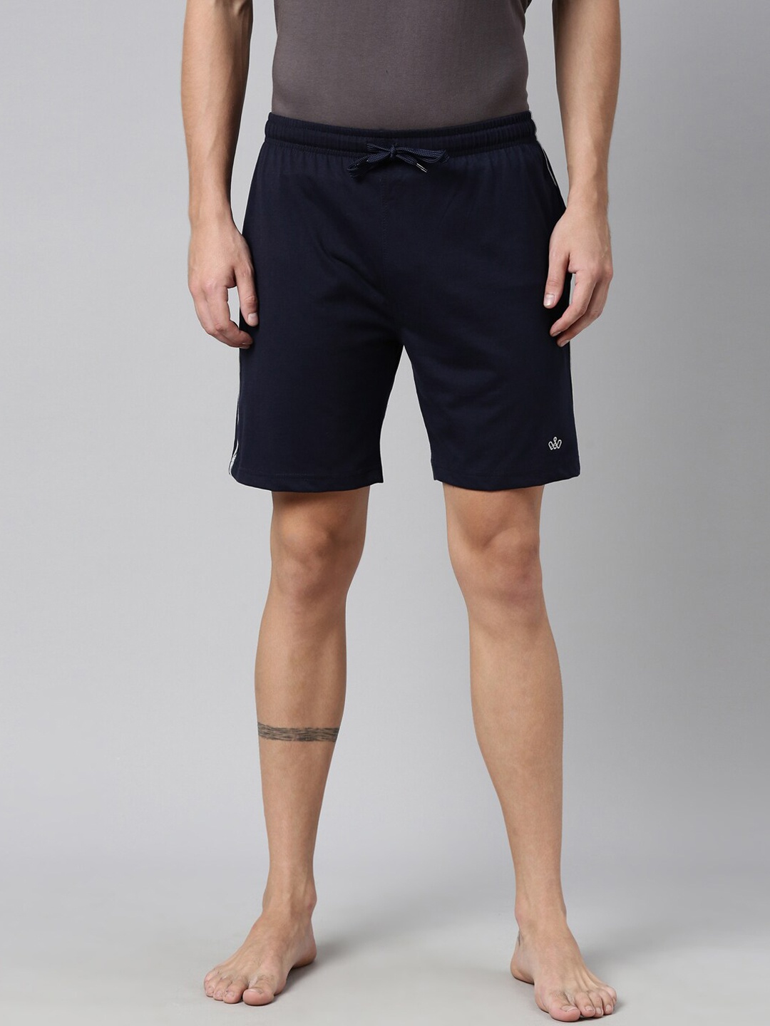 

DIXCY SCOTT Men Navy Blue Lounge Shorts