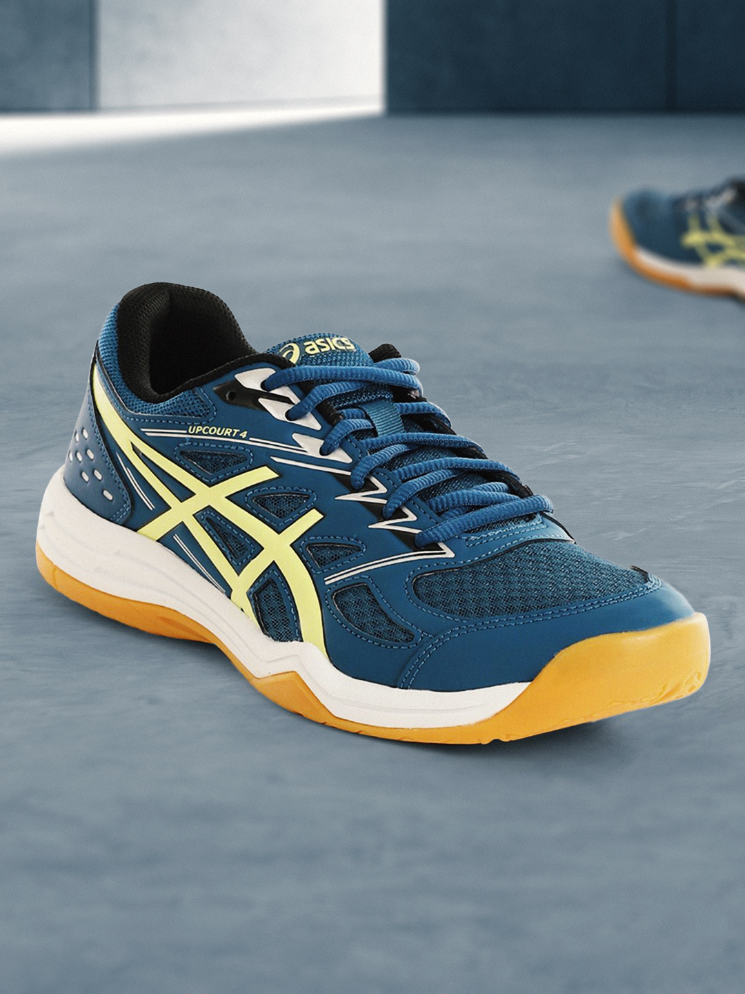 

ASICS Men Upcourt 4 Blue Training or Gym Non-Marking Shoes