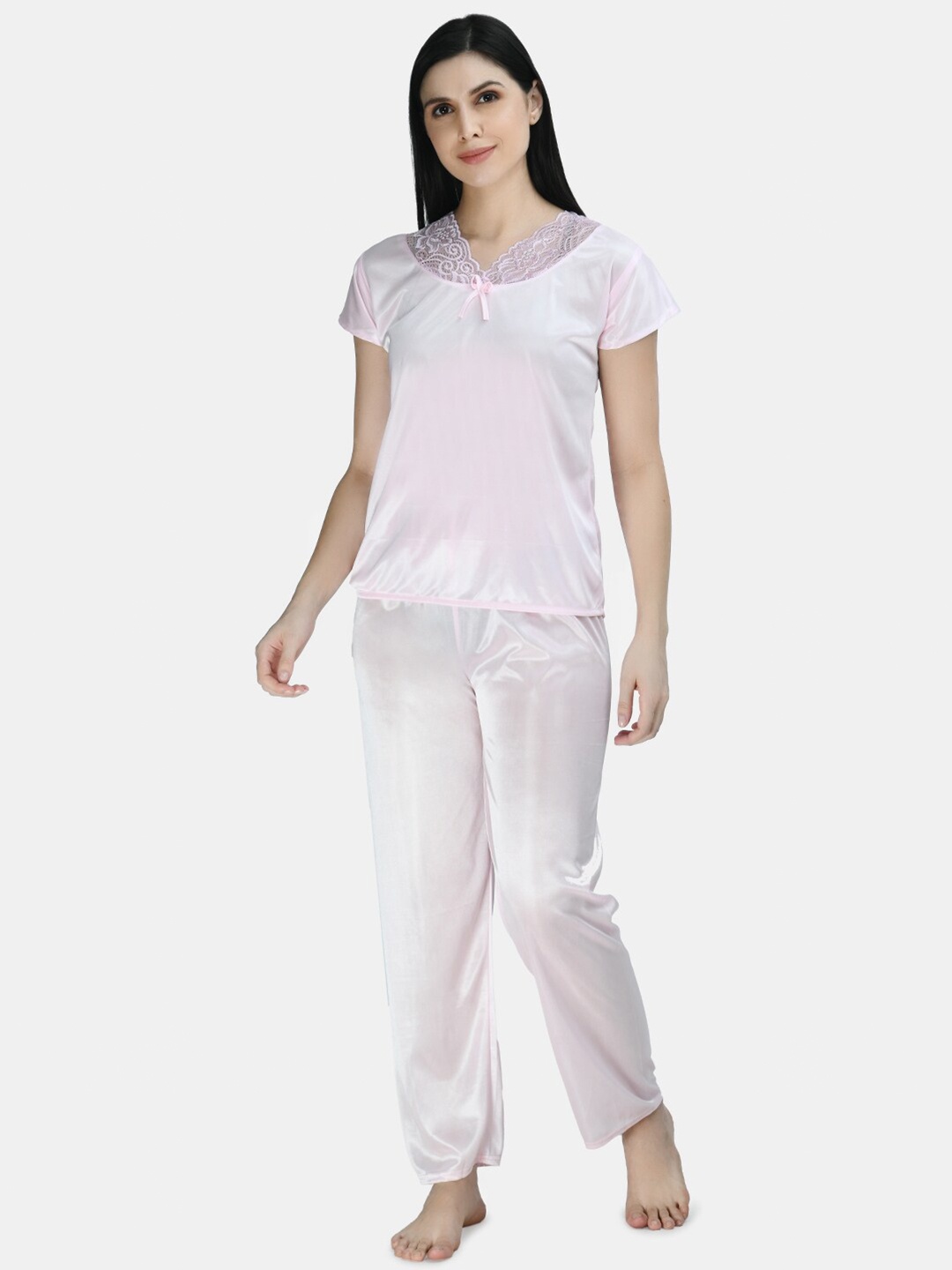 

Kastner Women Pack of 4 Pink Solid Nightdress