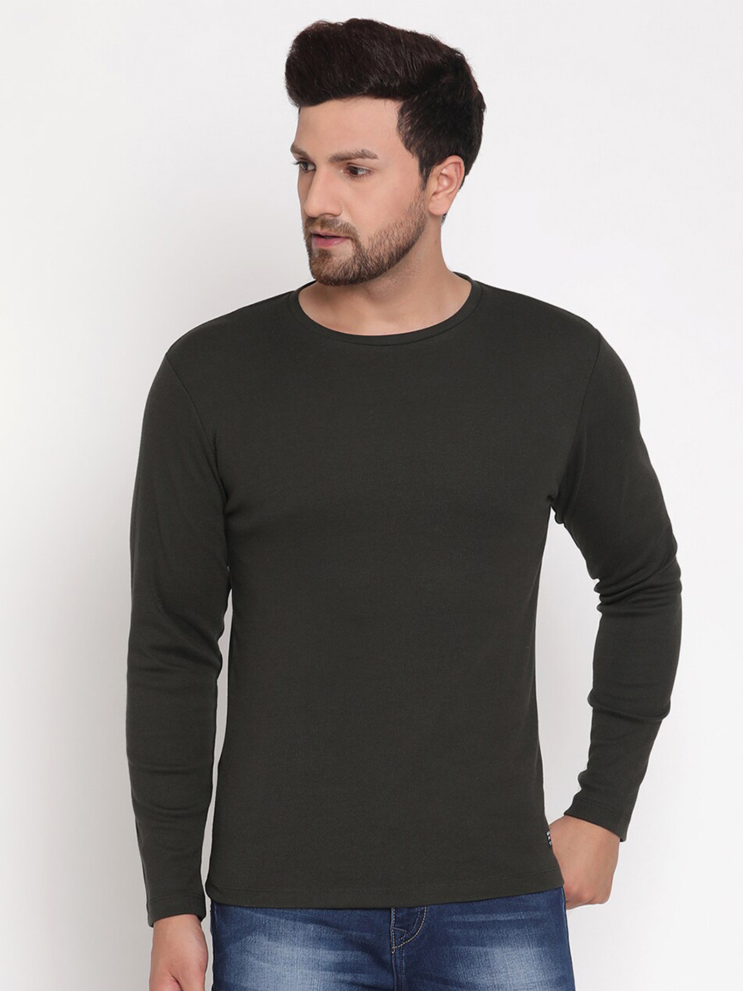 

METTLE Men Olive Green T-shirt