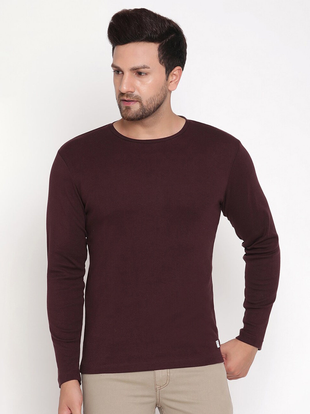 

METTLE Men Maroon T-shirt