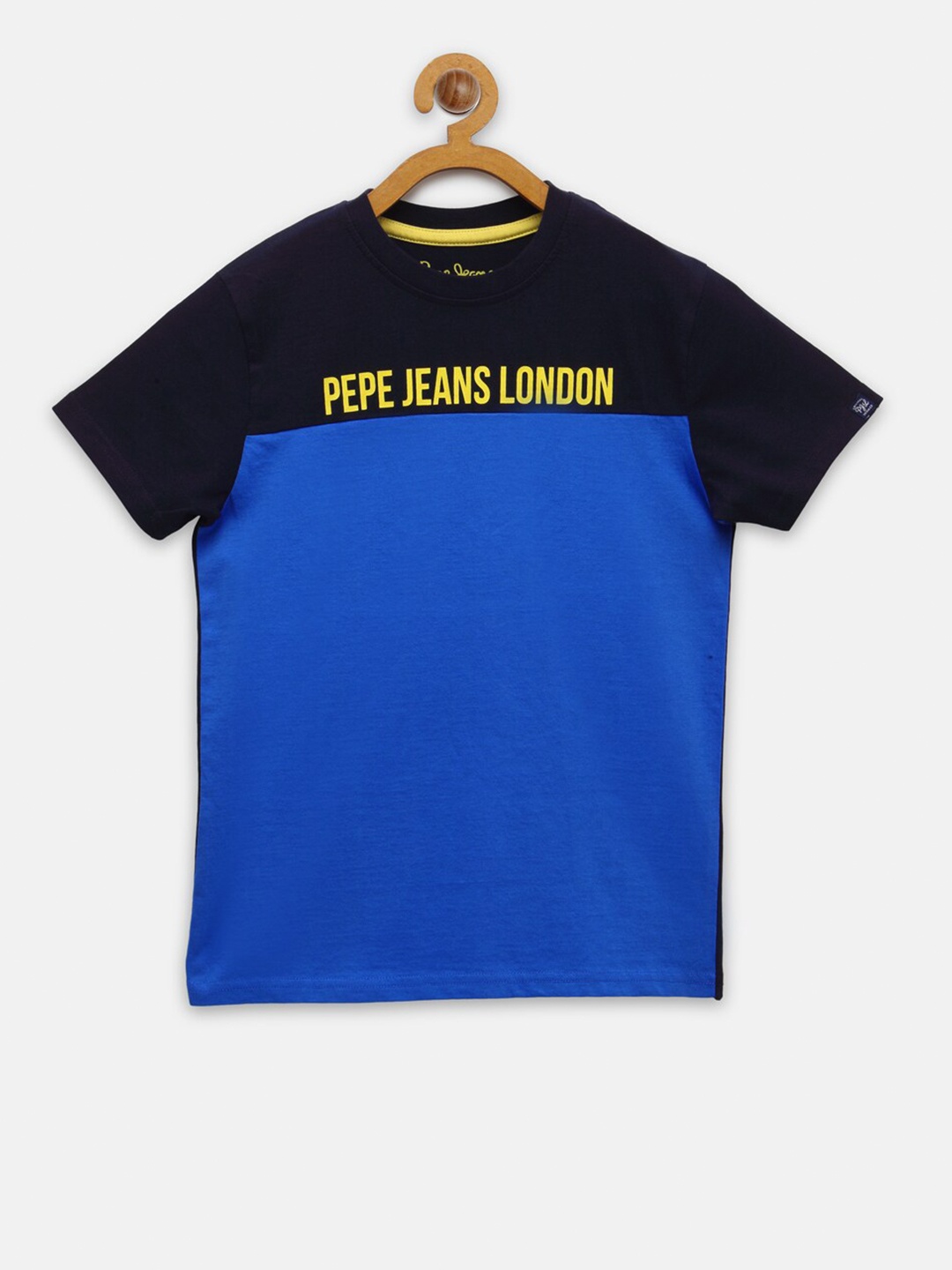 

Pepe Jeans Boys Navy Blue Colourblocked Applique T-shirt