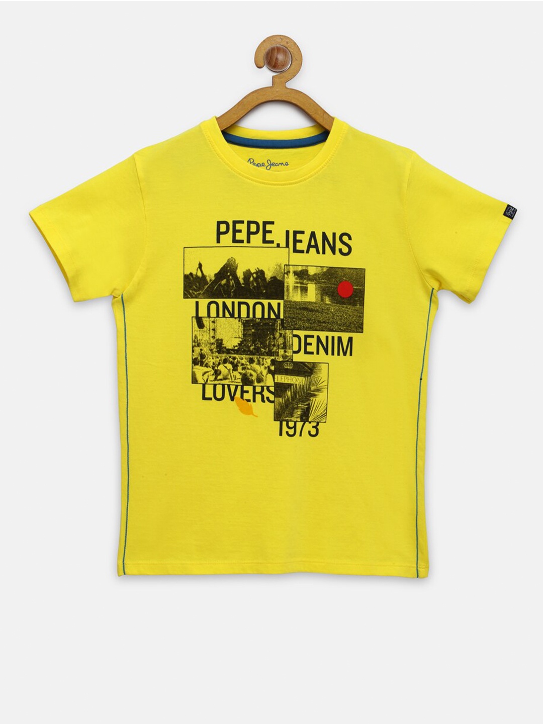 

Pepe Jeans Boys Yellow Printed T-shirt