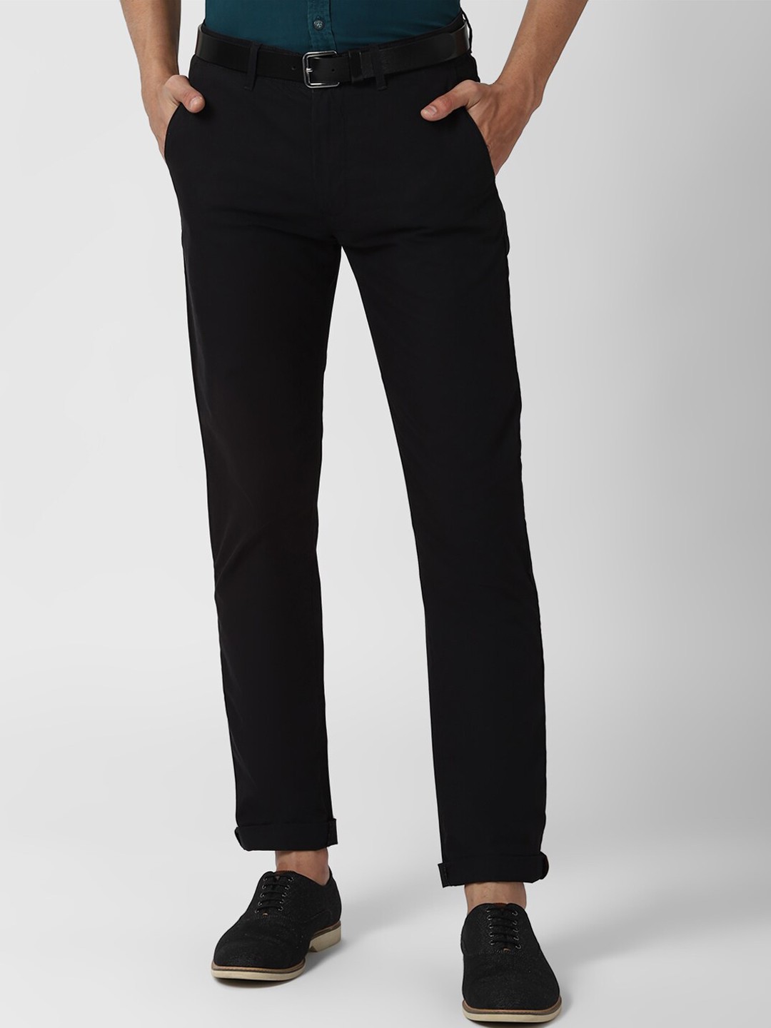 

Peter England Casuals Men Black Trousers