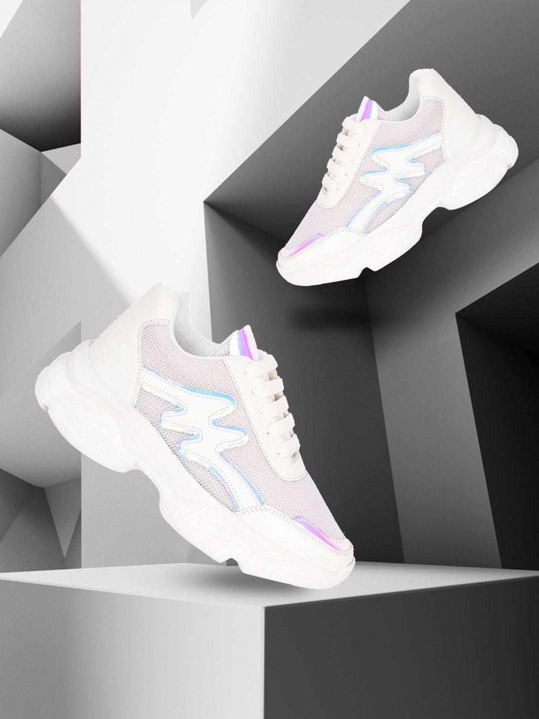 

Alishtezia Women White Walking Non-Marking Shoes