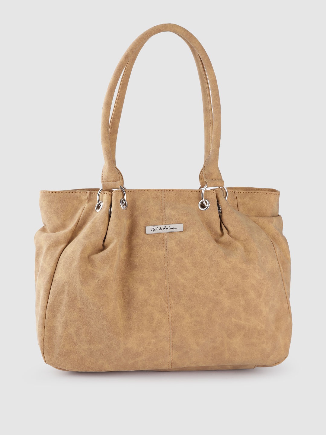 

Mast & Harbour Women Tan Brown Solid Structured Shoulder Bag