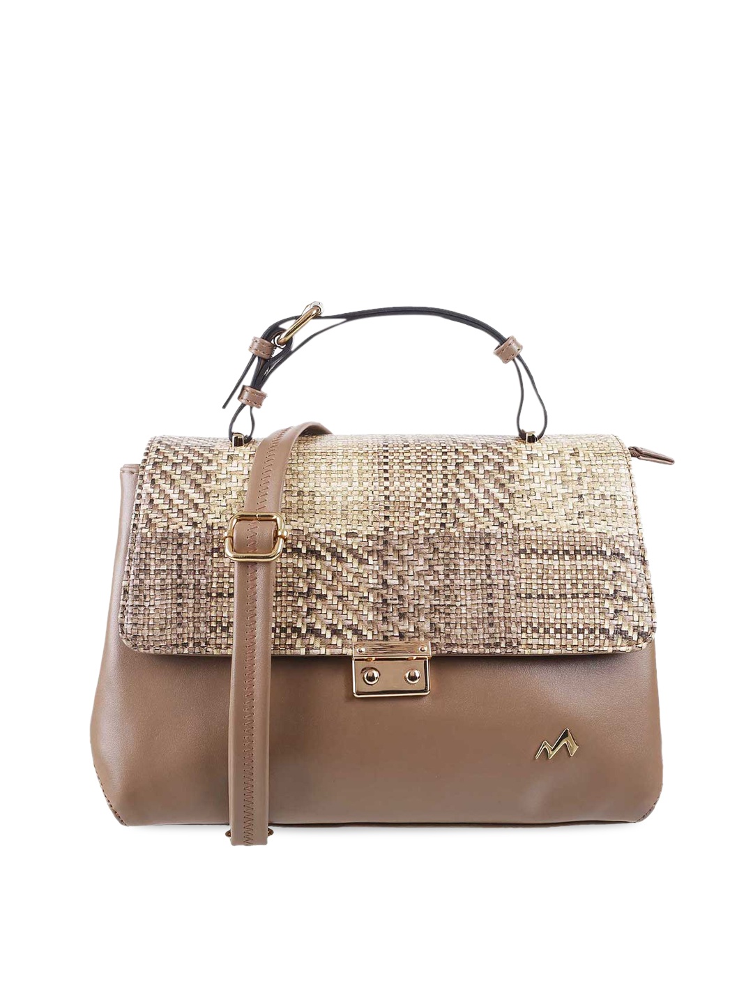 

Metro Women Brown Textured Structured Satchel