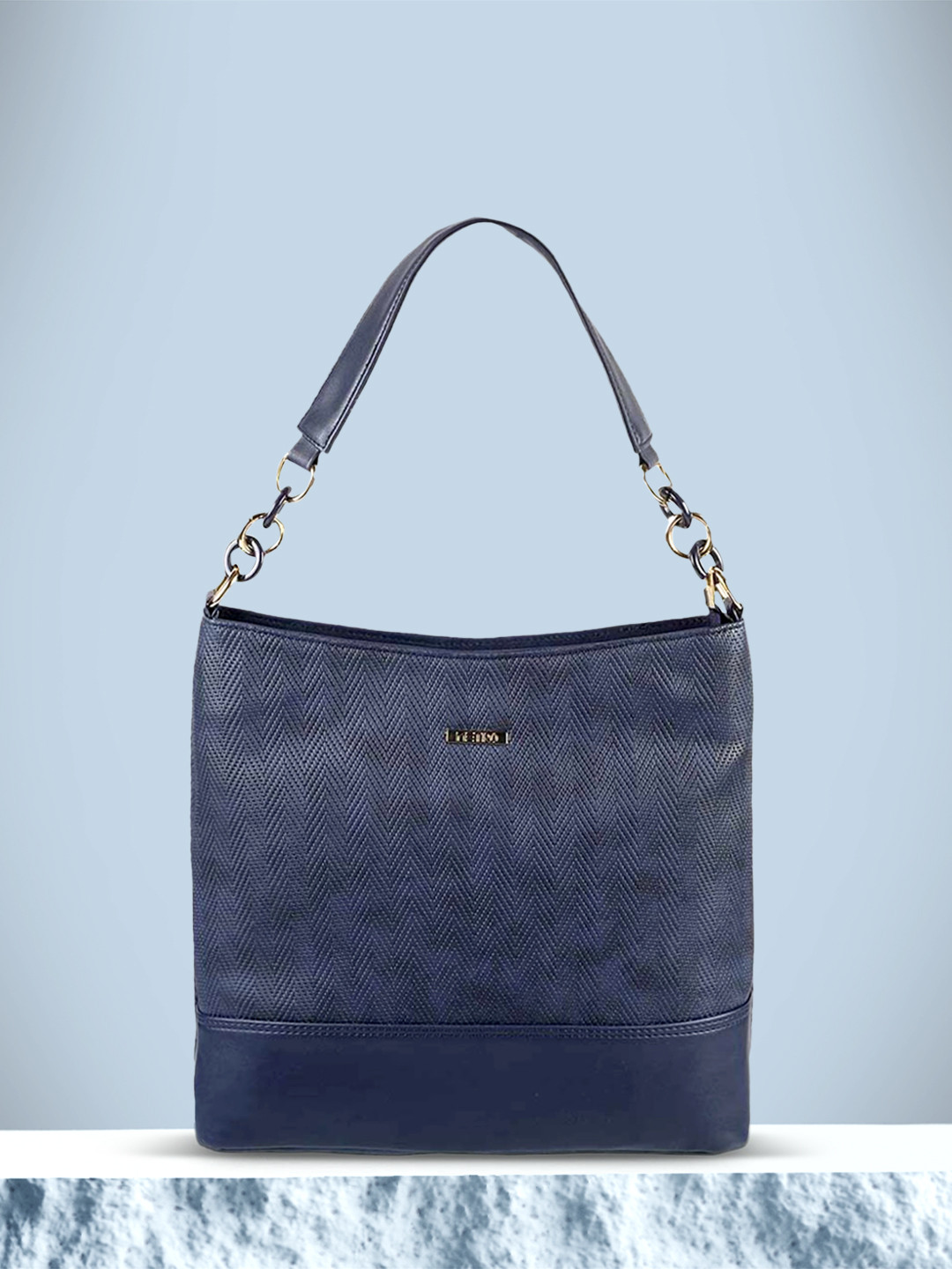 

Metro Women Blue PU Shopper Shoulder Bag