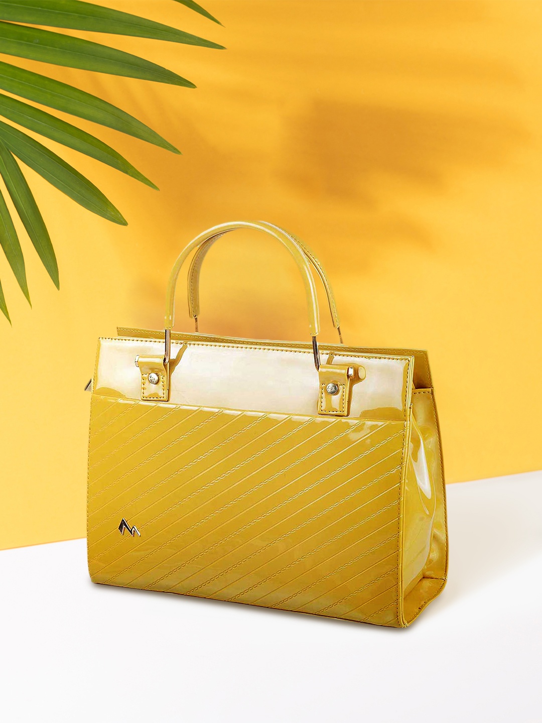 

Metro Yellow Textured PU Structured Satchel