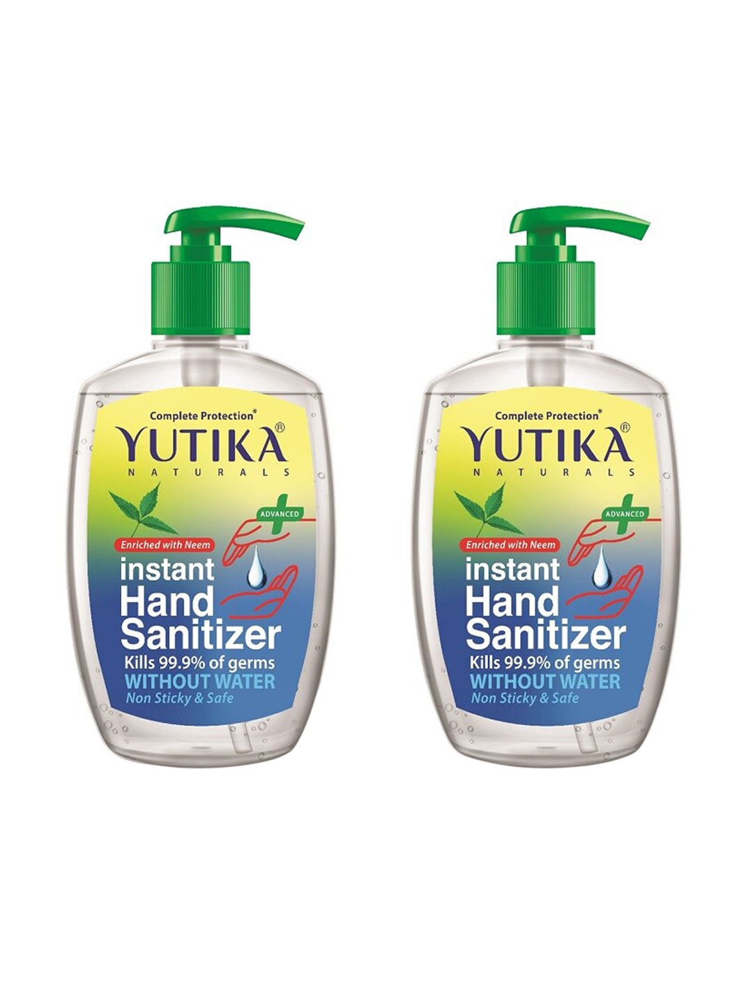 

YUTIKA Unisex Pack of 2 Instant Hand Sanitizer, Transparent