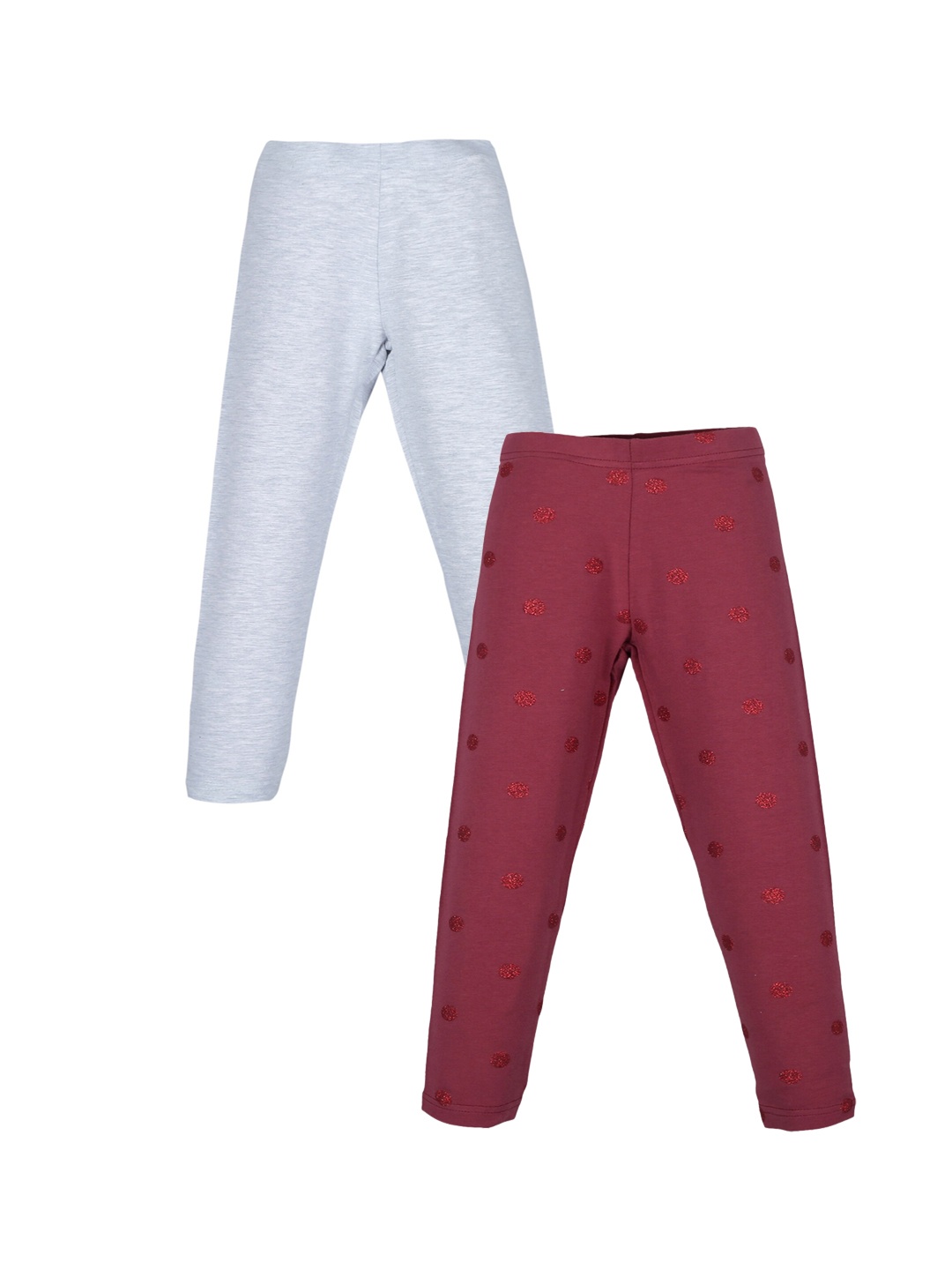 

PLUM TREE Girls Pack Of 2 Leggings, Burgundy