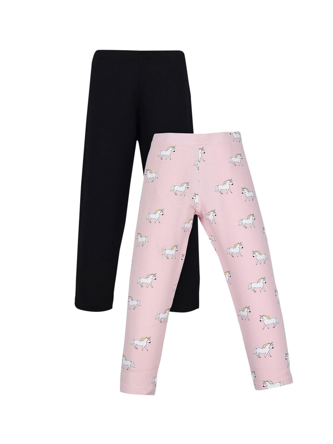 

PLUM TREE Girls Pack Of 2 Cotton Leggings, Pink