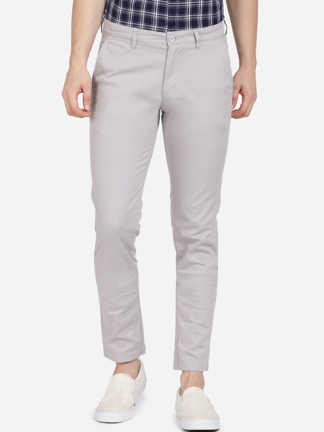 

Crocodile Men Grey Slim Fit Trousers