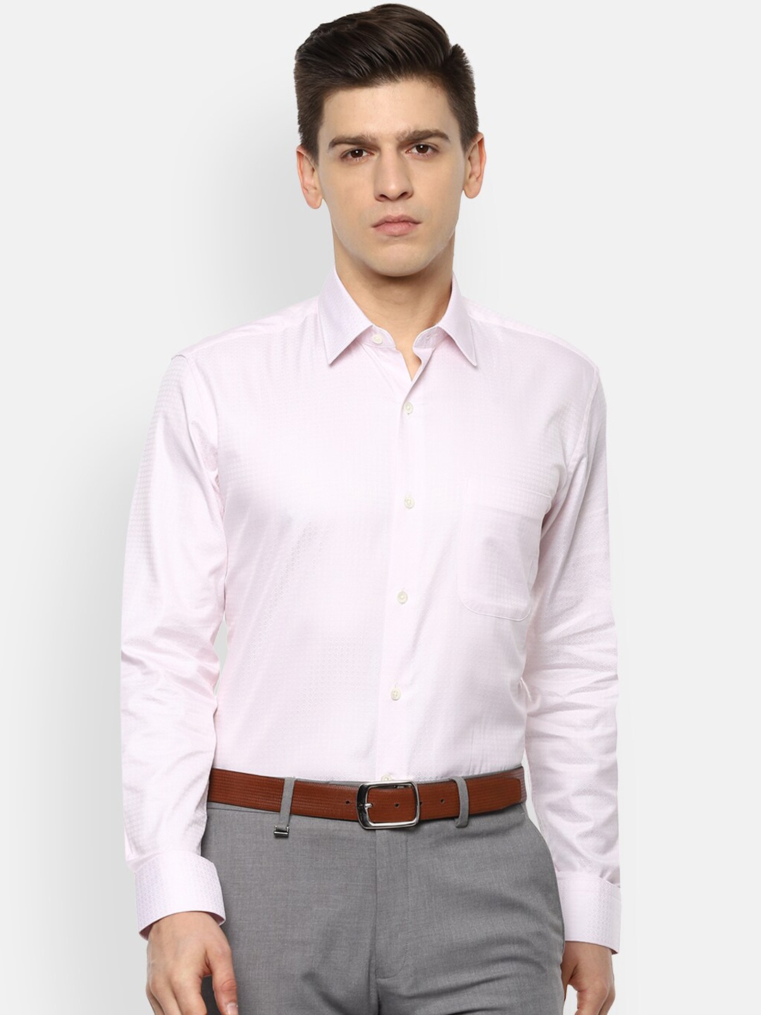 

Luxure by Louis Philippe Men Pink Opaque Formal Shirt