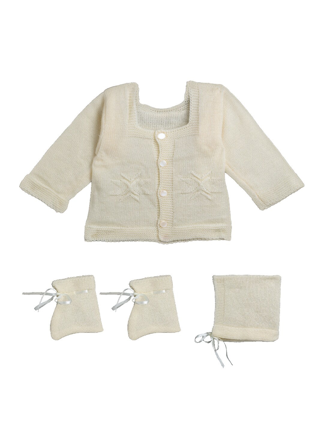 

Little Angels Boys Off White Cardigan Sweater