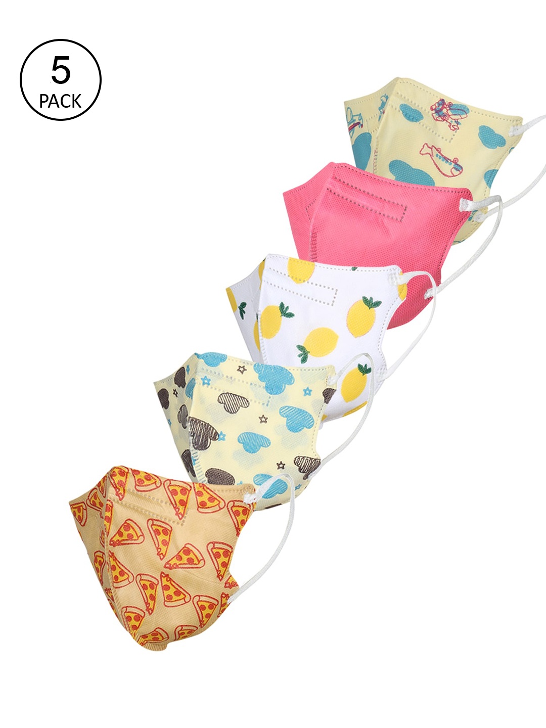 

FROGGY Kids Pack Of 5 Assorted 5-Ply Reusable Anti-Pollution N95 Masks