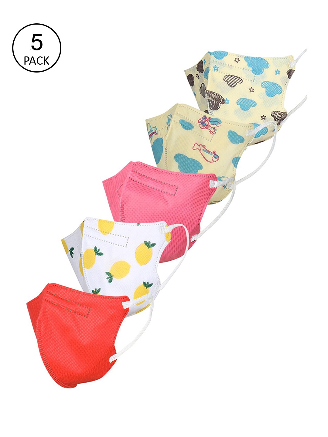 

FROGGY Kids Pack Of 5 Assorted 5-Ply Disposable Anti-Pollution N95 Masks
