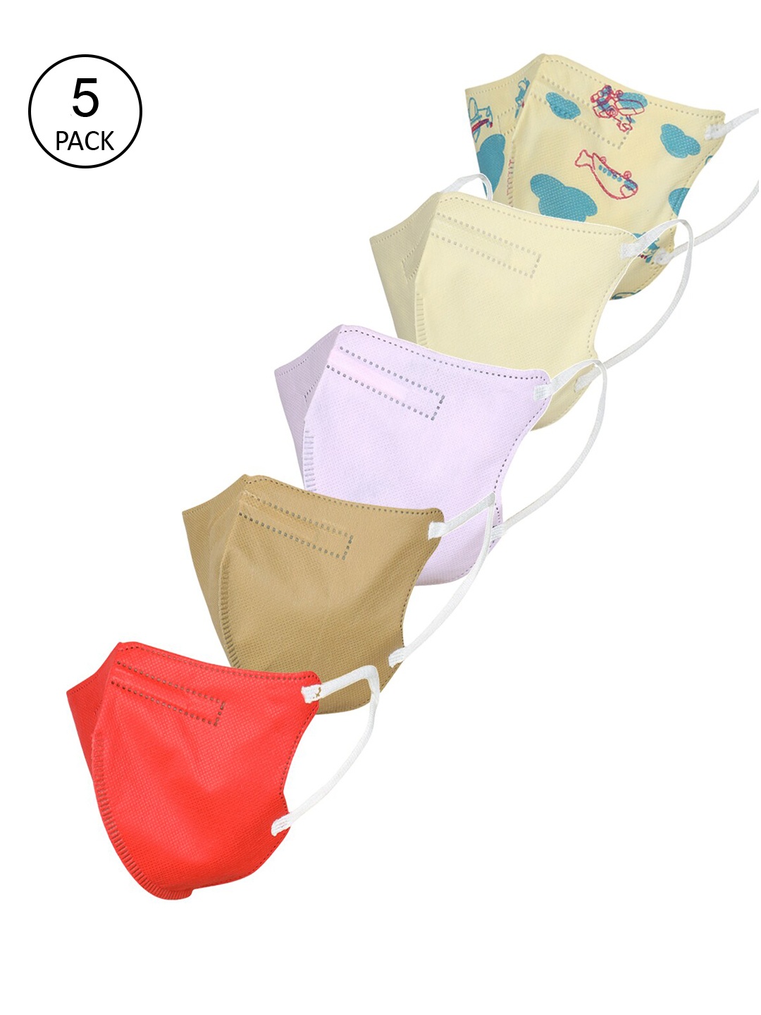 

FROGGY Kids Pack Of 5 Assorted 5-Ply Anti-Pollution N95 Masks