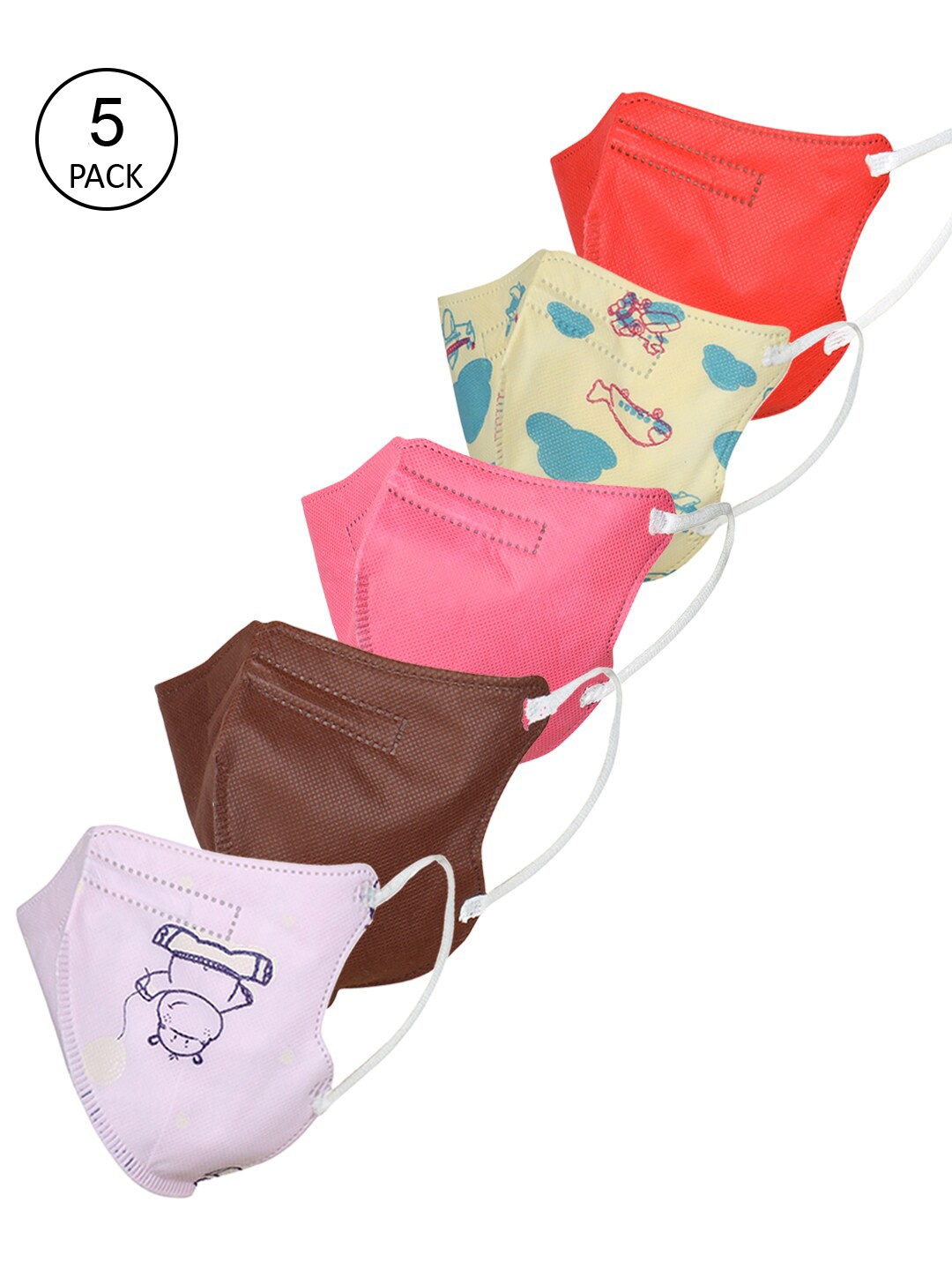 

FROGGY Kids Pack Of 5 Assorted 5-Ply Anti-Pollution N95 Masks