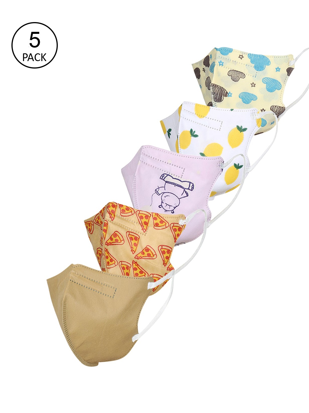 

FROGGY Kids Pack Of 5 Assorted 5-Ply Anti-Pollution N95 Masks