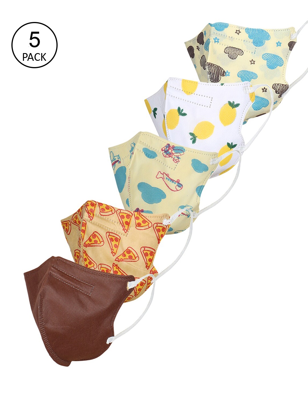 

FROGGY Kids Pack Of 5 Assorted 5-Ply Anti-Pollution N95 Masks