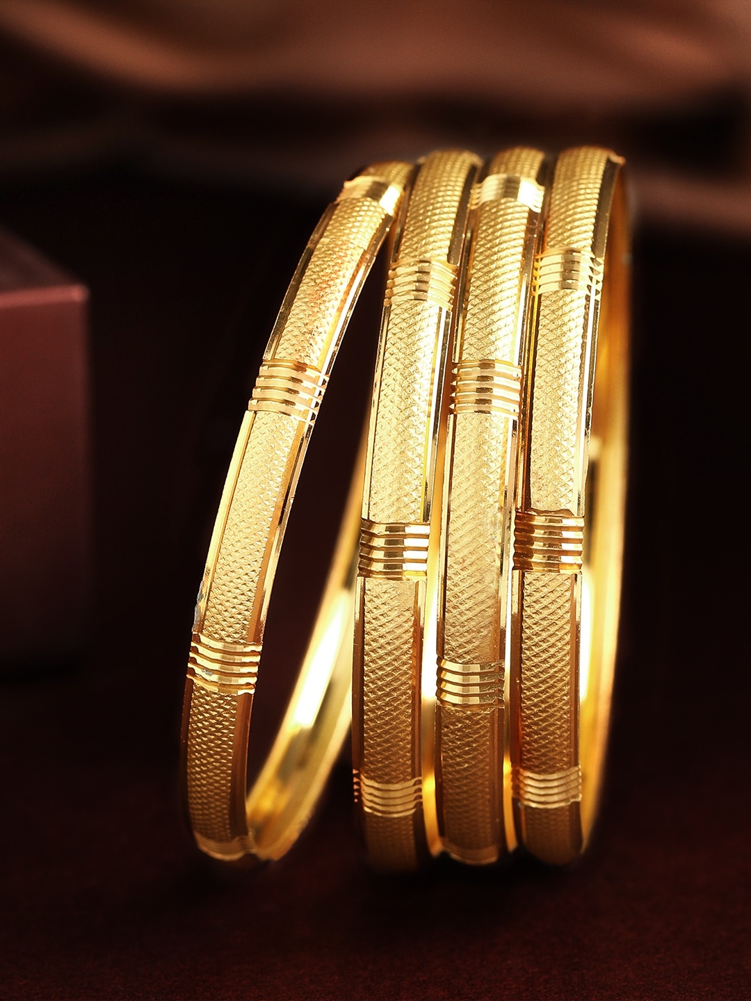 

Rubans Set Of 4 24K Gold-Plated Handcrafted Bangles